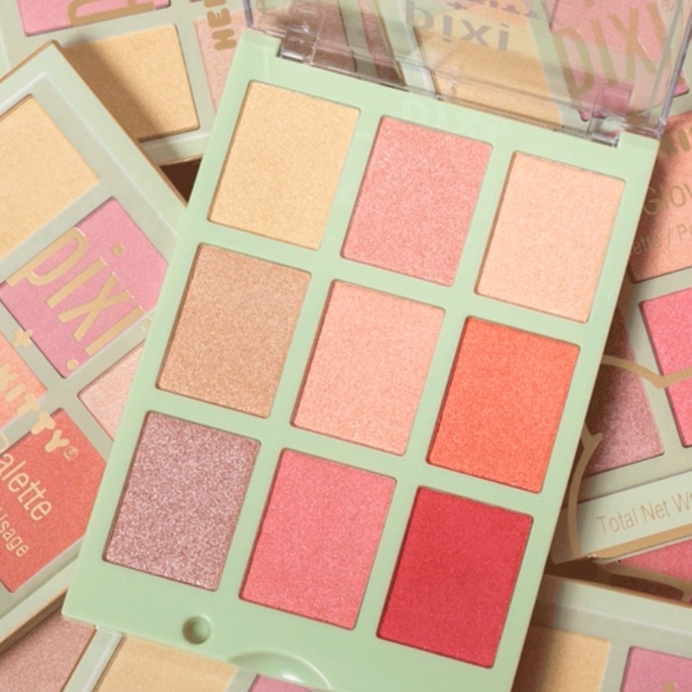Pixi + Hello Kitty Chrome Glow Palette Multi-Use Palette Eyes Cheeks Lips NIB - Picture 6 of 12